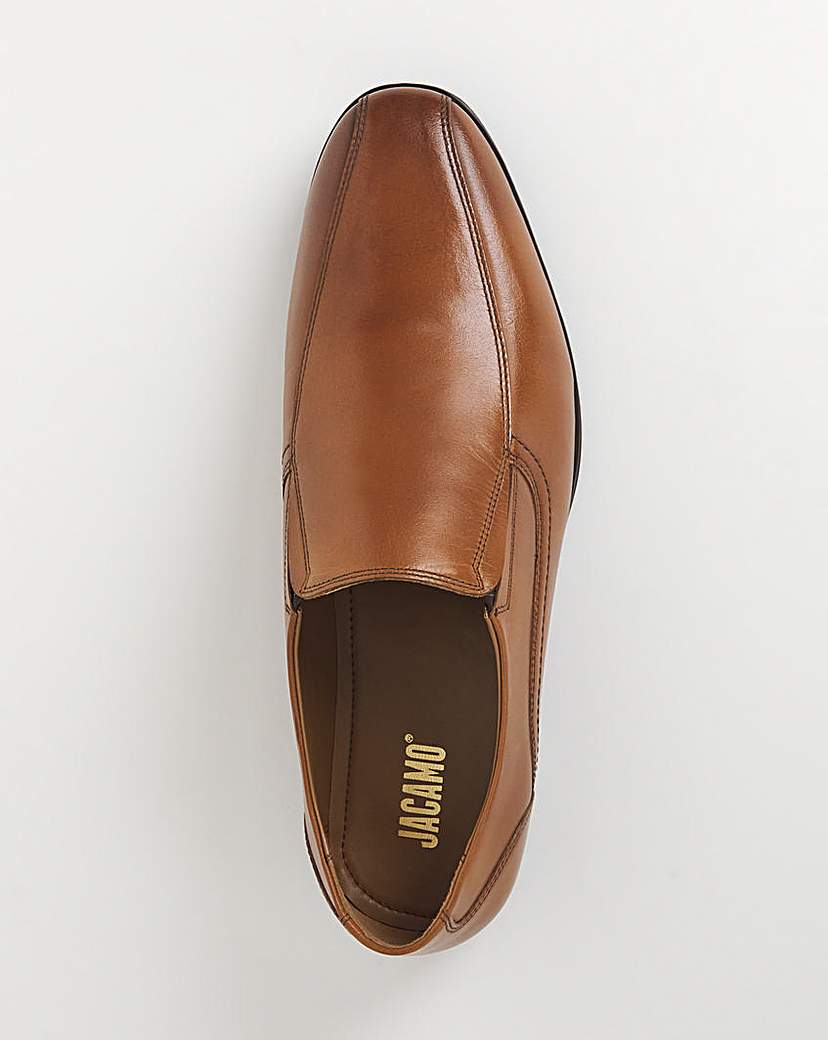 Formal Leather Slip On Wide