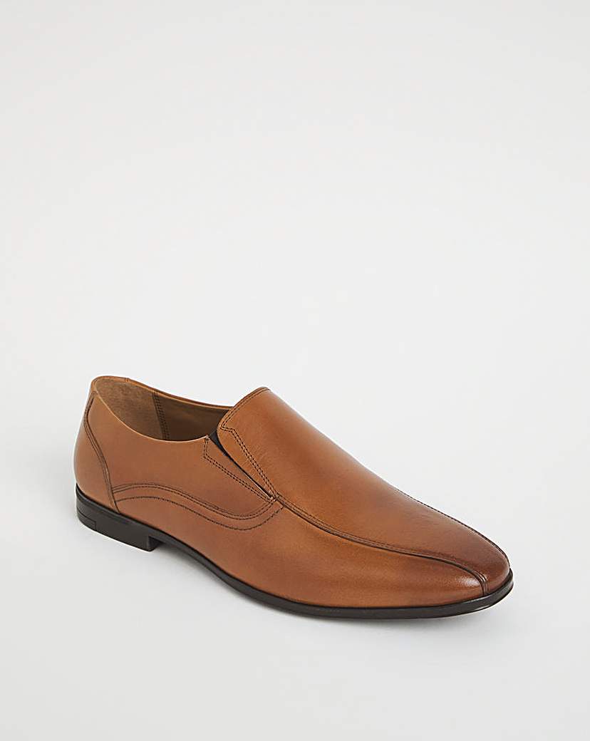Formal Leather Slip On Wide