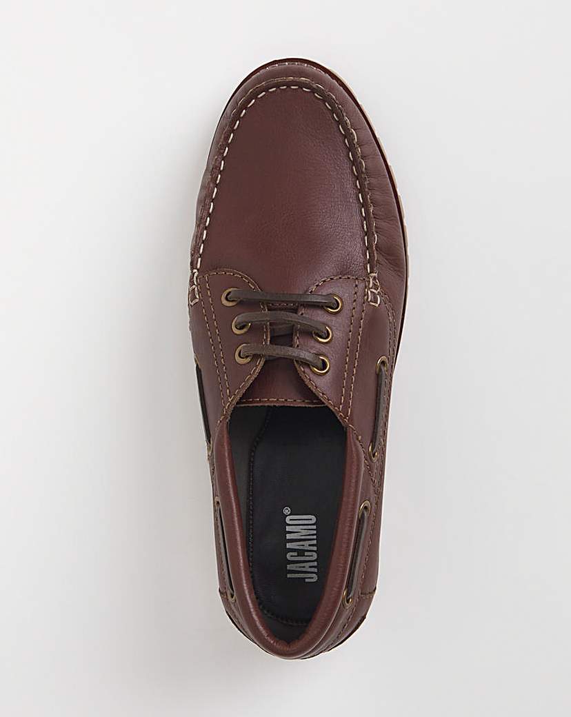 Leather Cleated Sole Boat Shoe W