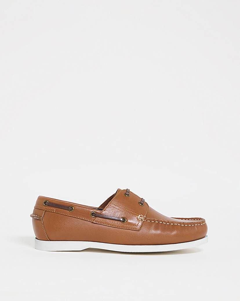 Tan Boat Shoes Wide Fit