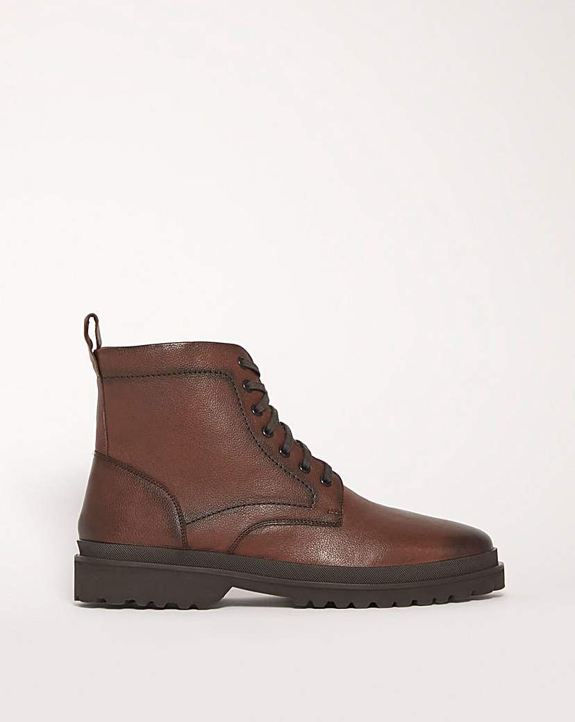 Milled Leather Lace Up Boot WF