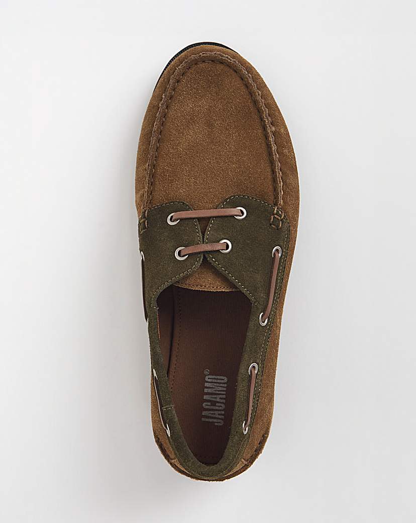 Suede Boat Shoe Wide