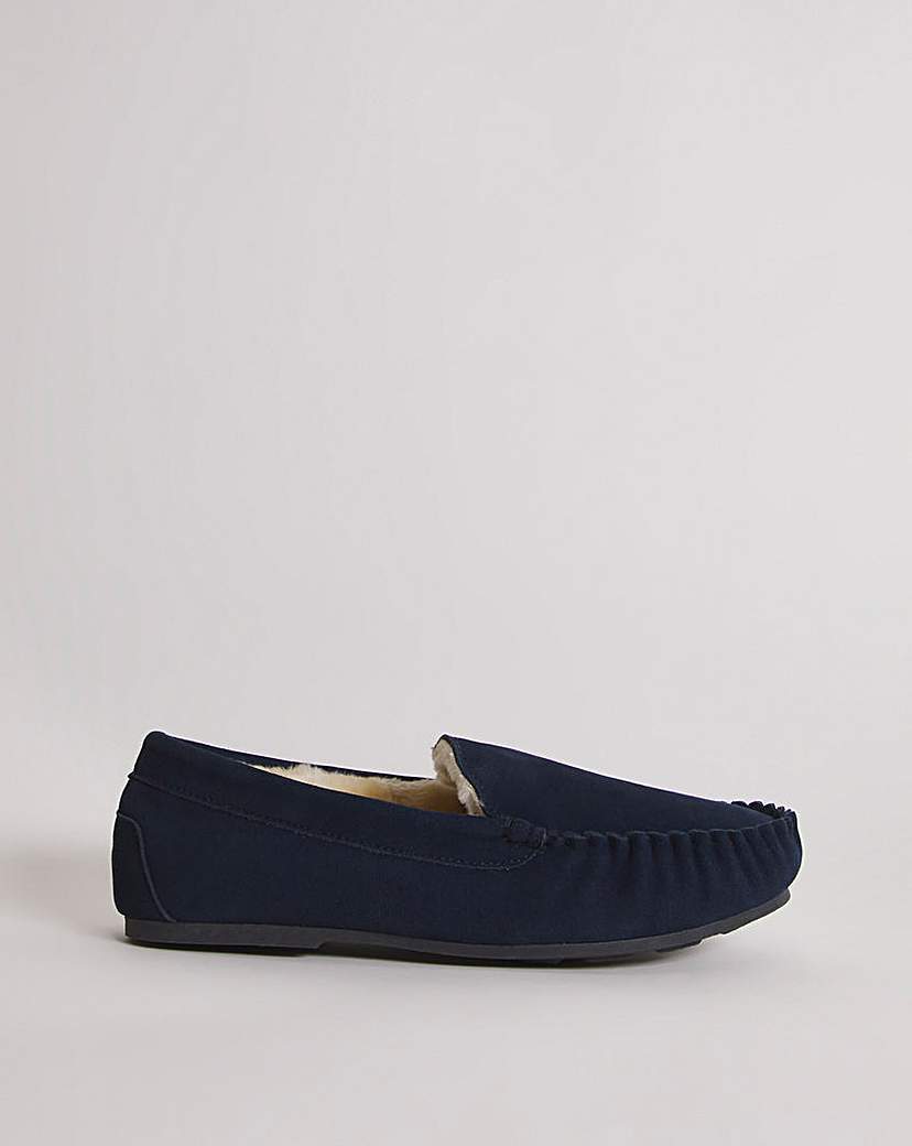 Luxury Suede Loafer Slipper Wide