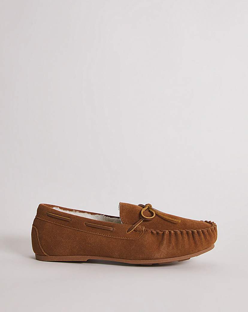 Luxury Suede Loafer Slipper Wide