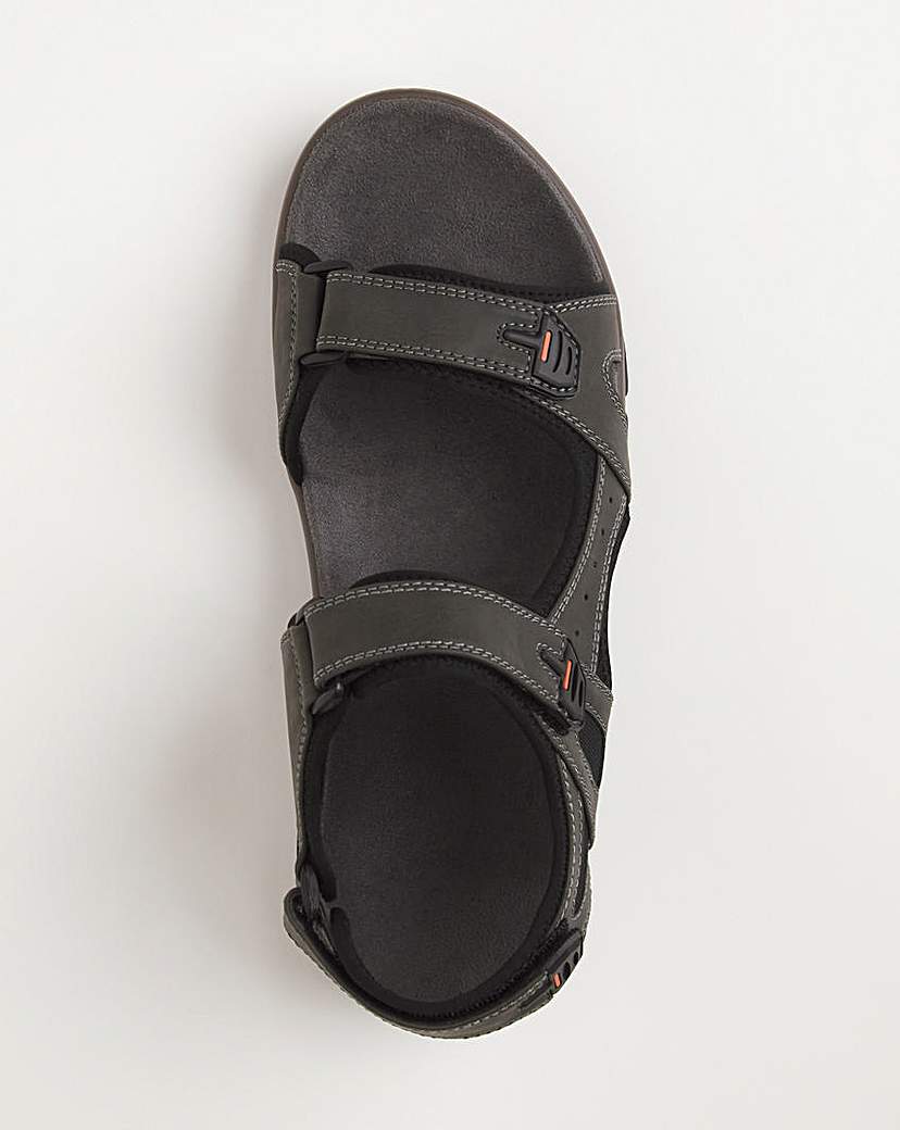 Grey Trekker Sandal Wide Fit