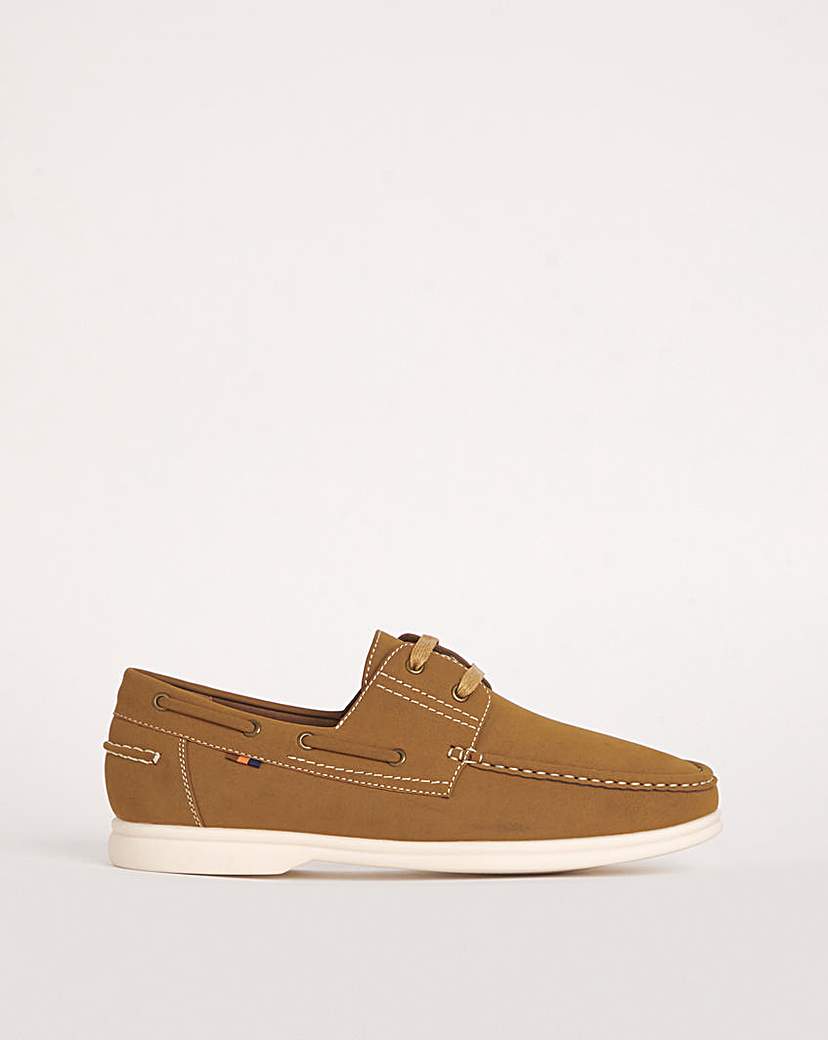 Leather Look Boat Shoe WF