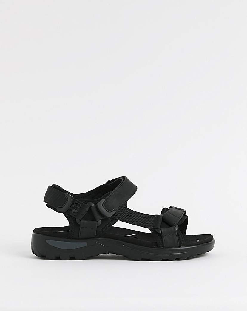 Black Trekker Sandal Wide