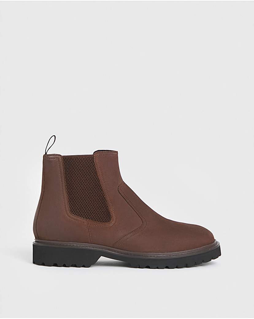 Leather Chelsea Boot Wide JD Williams