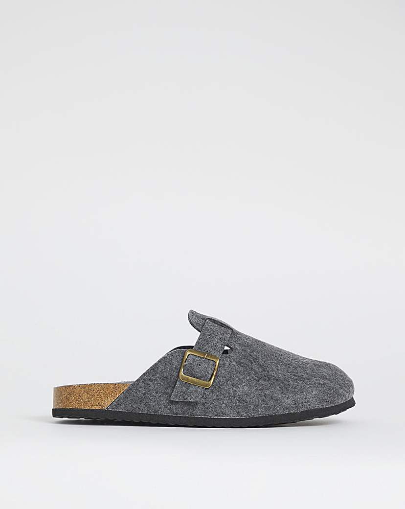 Felt Mule Slippers Wide