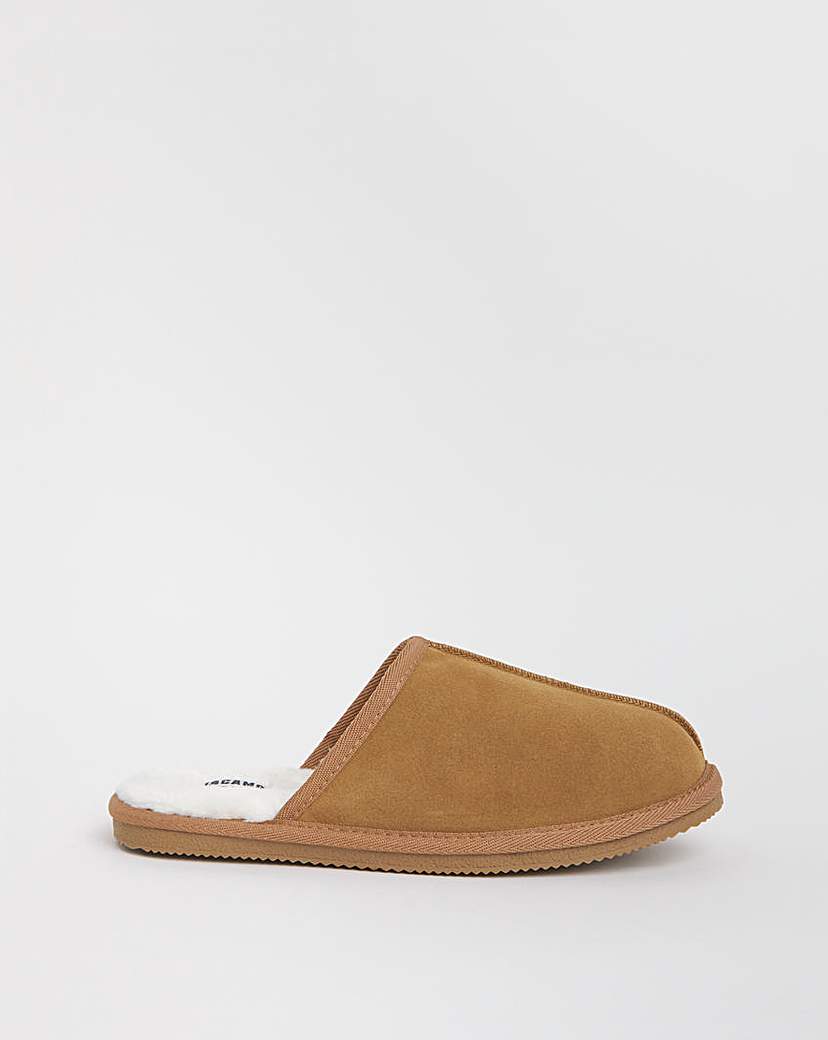 New In - Suede Fur Lined Slippers Wide