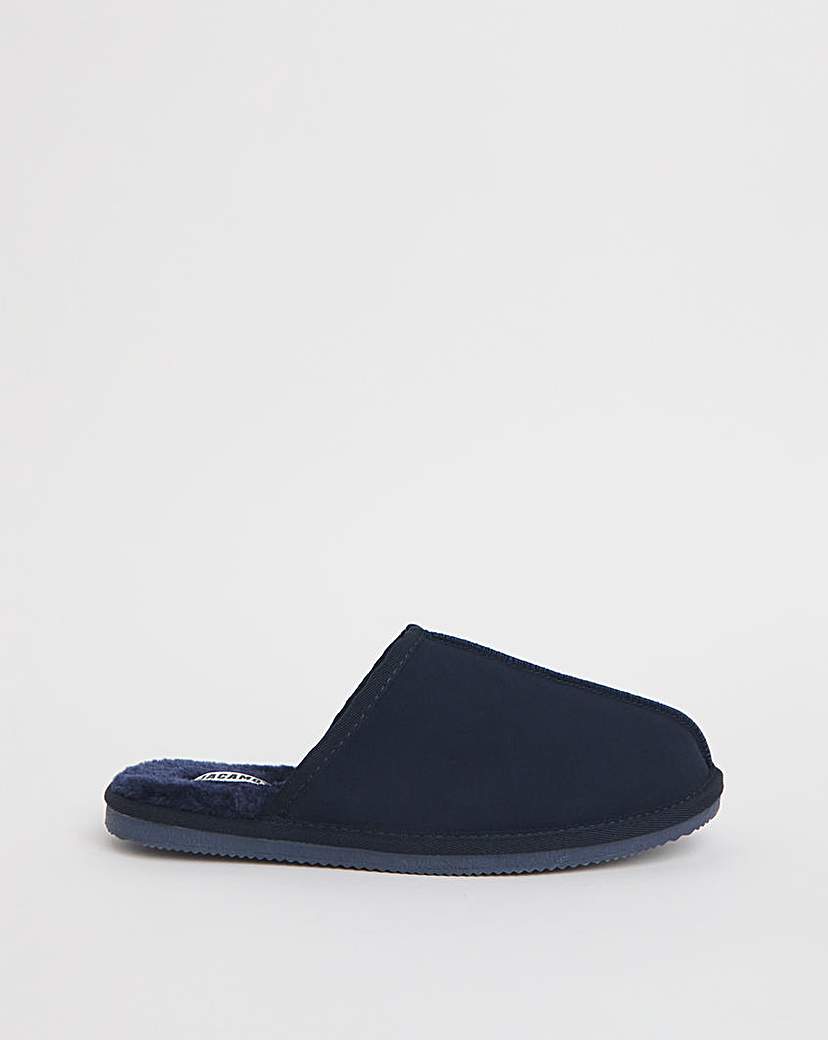 New In - Suede Fur Lined Slippers Wide