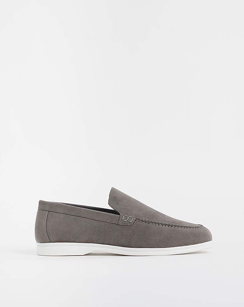 Suede Look Loafer Wide