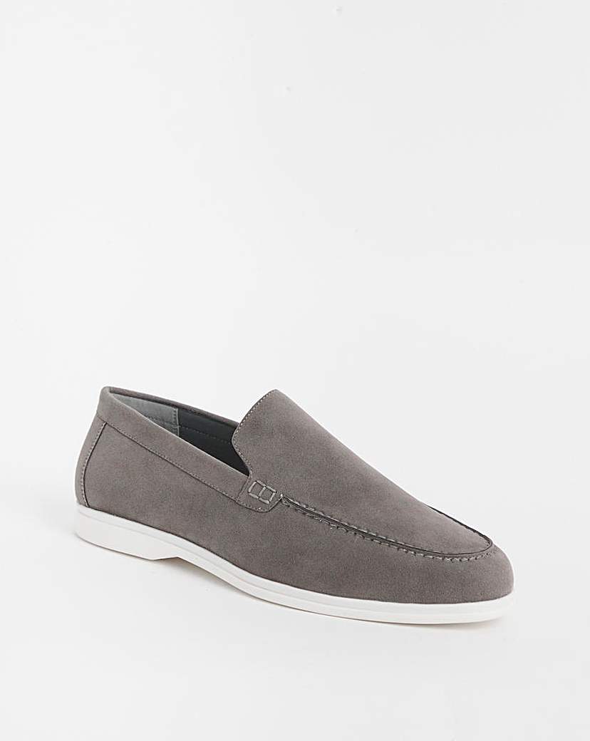 Suede Look Loafer Wide