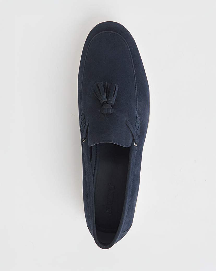 Suede Look Tassle Loafer Wide Fit
