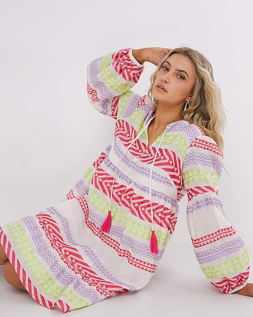 Lovedrobe Aztec Smock Dress - Multi