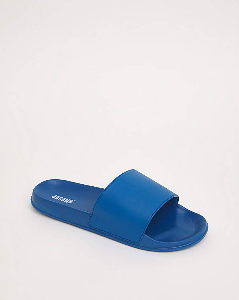 Blue Basic Sliders Wide Fit