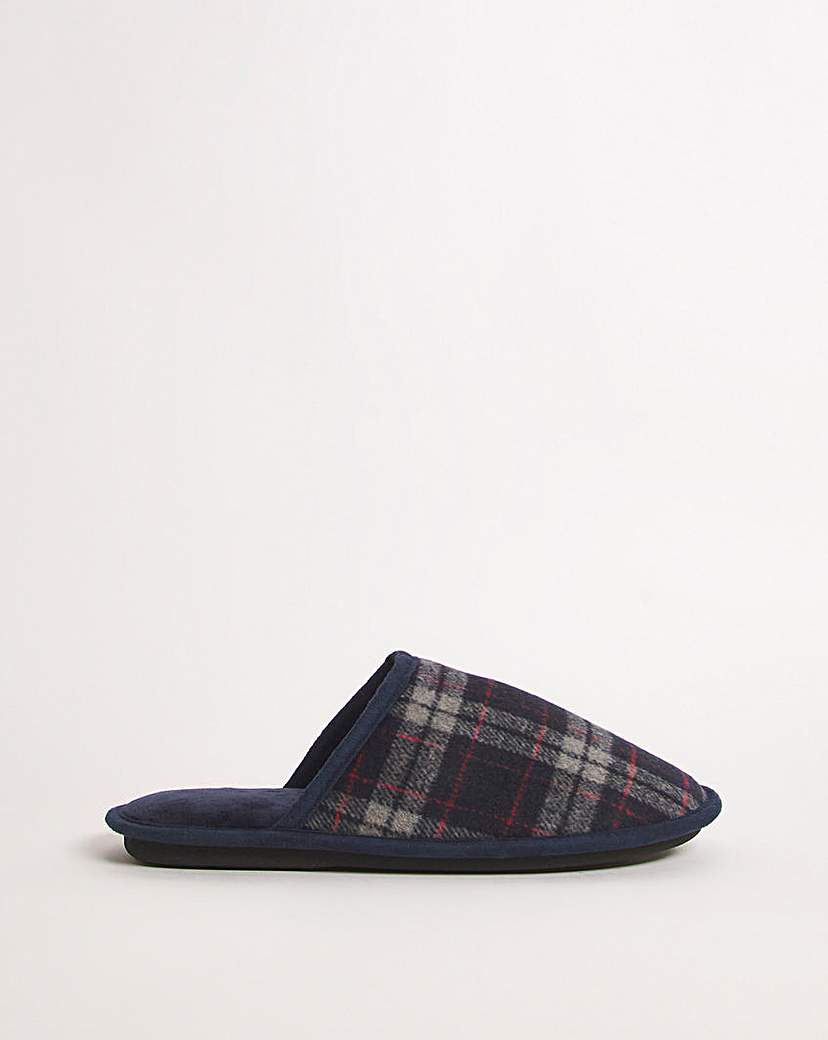 Check Mule Slipper Wide