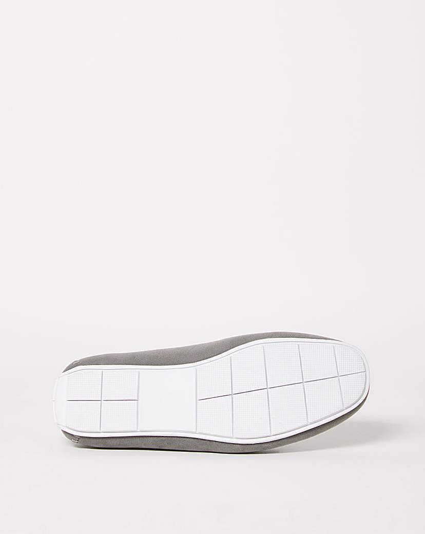 Moccasin Suede Look Wide Fit