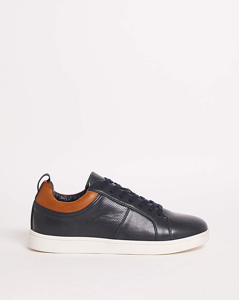 Perforated Lace Up Trainer Wide