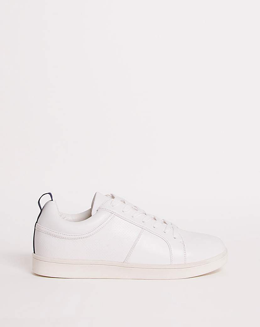 Perforated Lace Up Trainer Wide