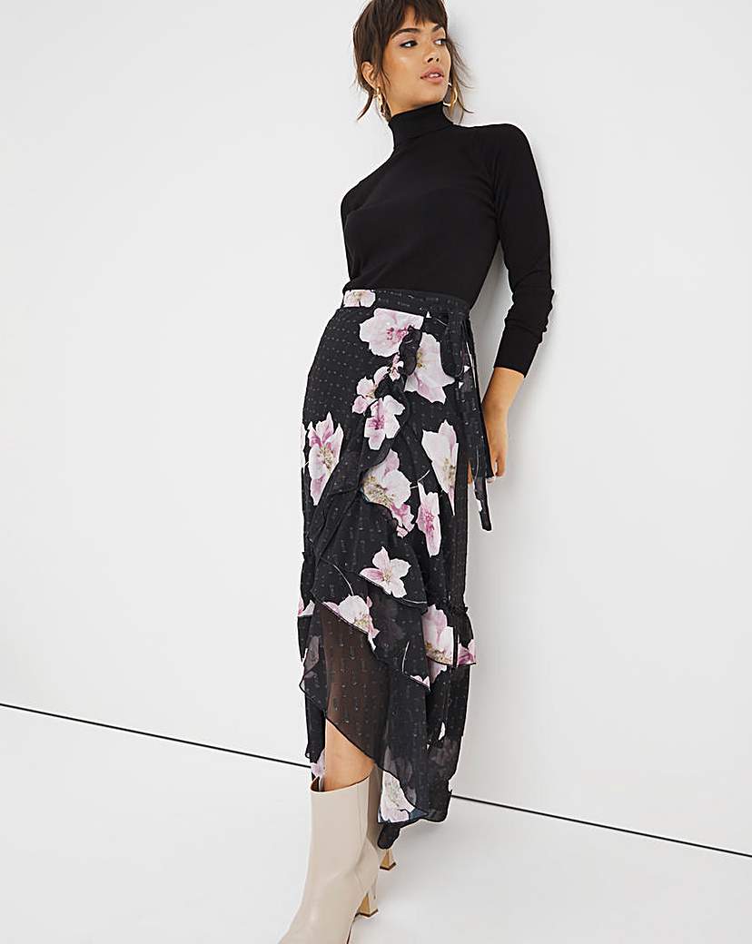 Joanna Hope Floral Wrap Skirt