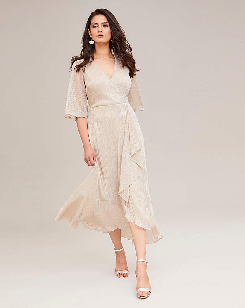 Joanna Hope Sparkle Frill Plisse Dress