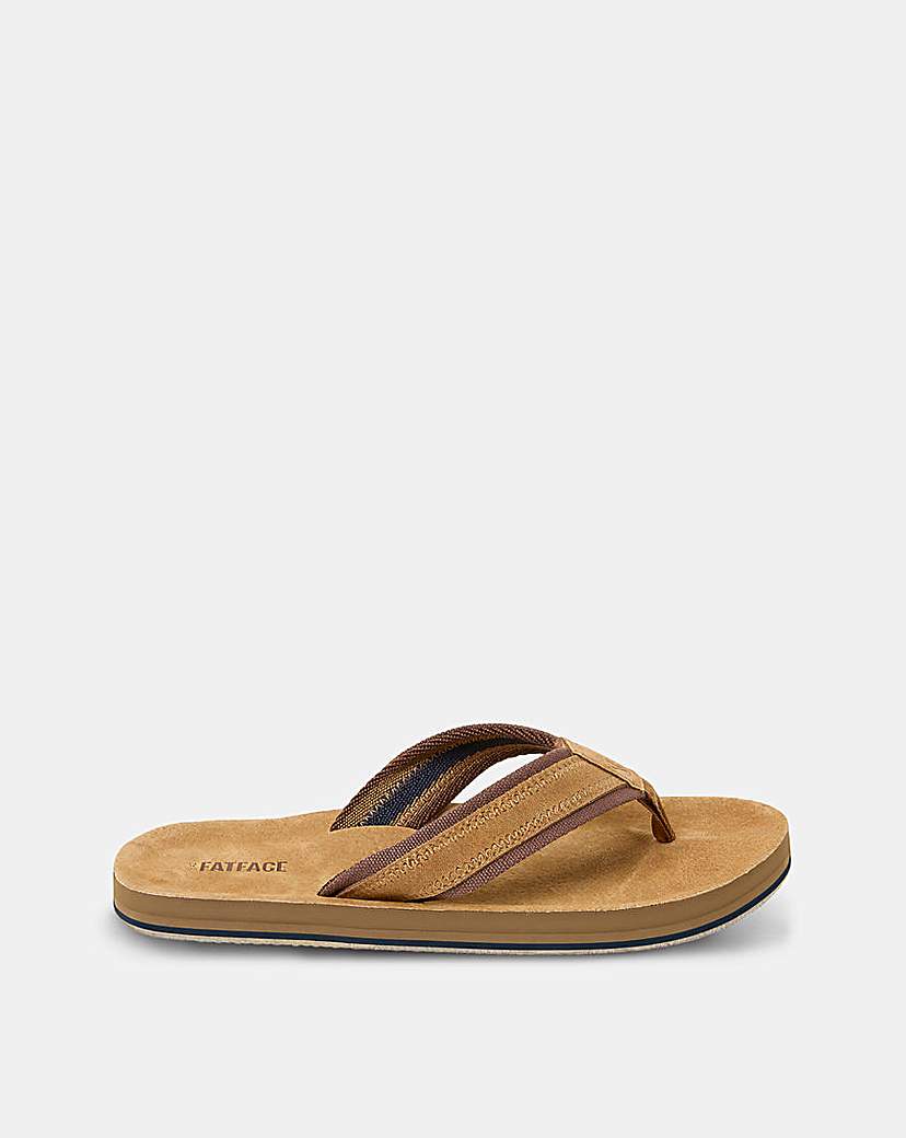 New In - FatFace Burcott Flip Flop - Tan Brown