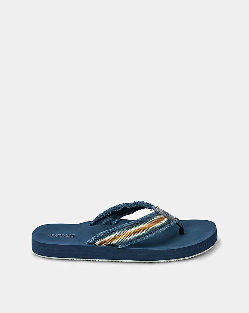 New In - FatFace Harris Flip Flop - Navy