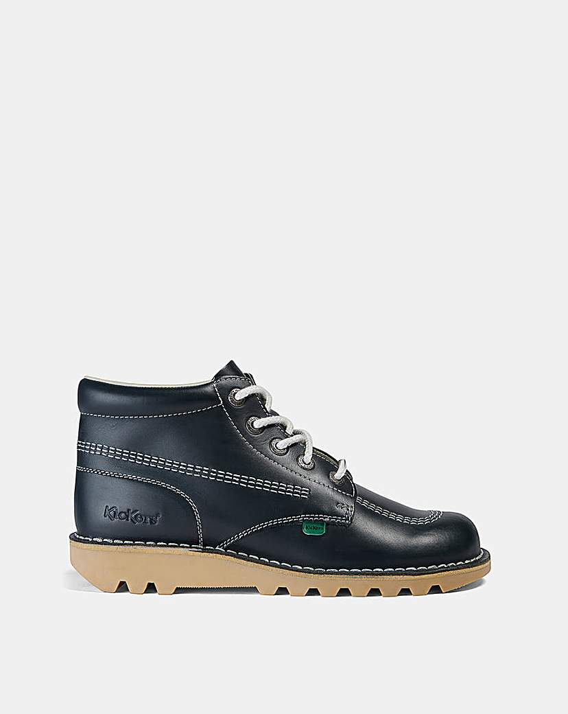 New In - Kickers Core High Leather Boot - Navy