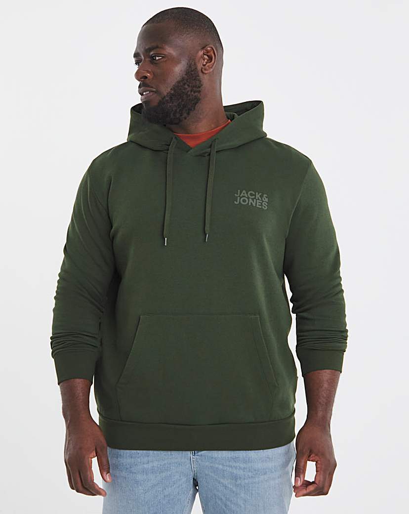 Jack & Jones Khaki Corp Logo Hoodie - Green - L(47)