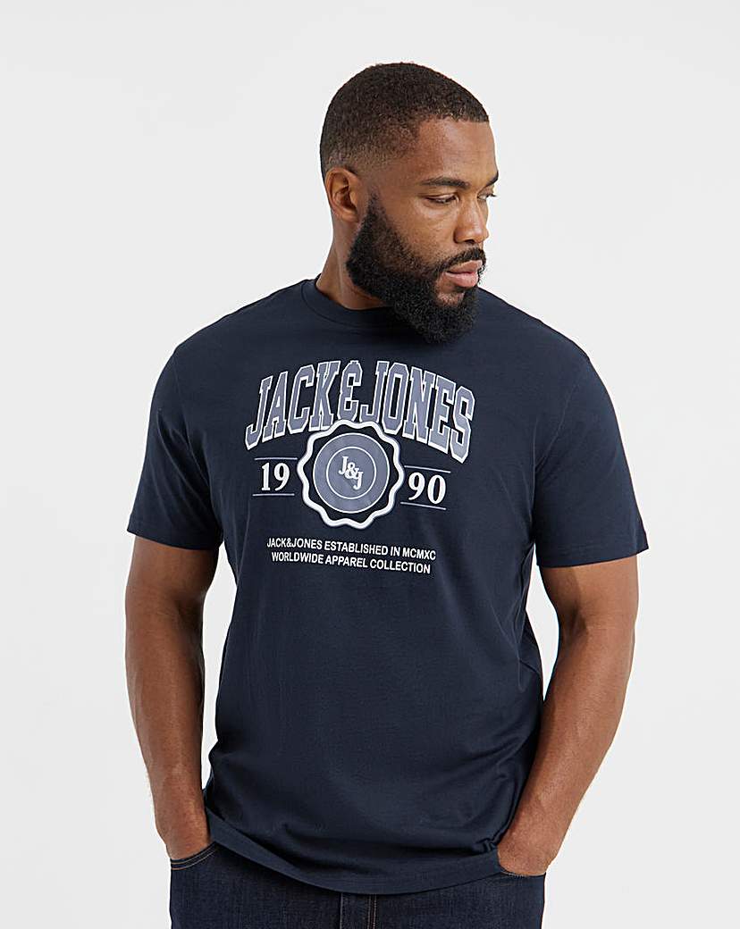 Jack & Jones Sky Captain Mako Graphic T-Shirt - Navy - : M(44)