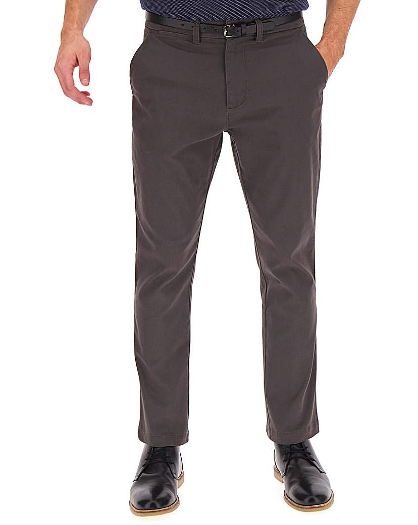 Charcoal Belted Chino Trouser 29