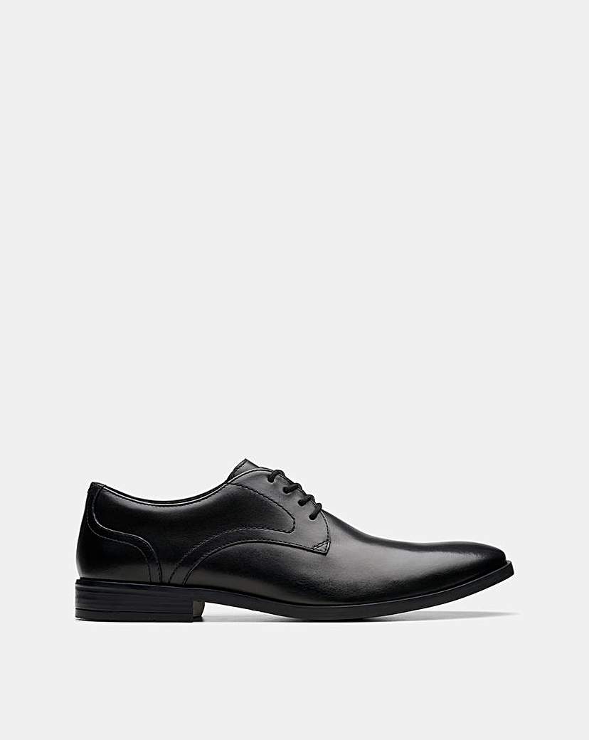 New In - Clarks Brandon Lace Leather Shoe - Black