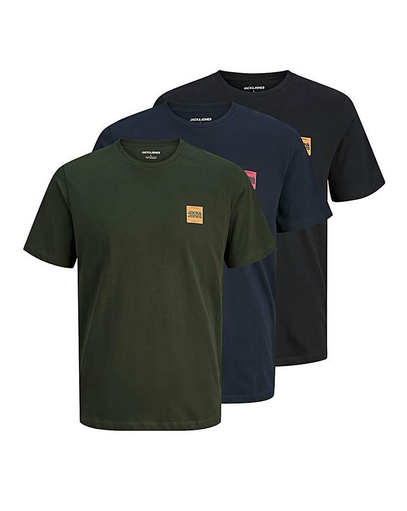 Jack & Jones Brandy Logo T-Shirt 3 Pack