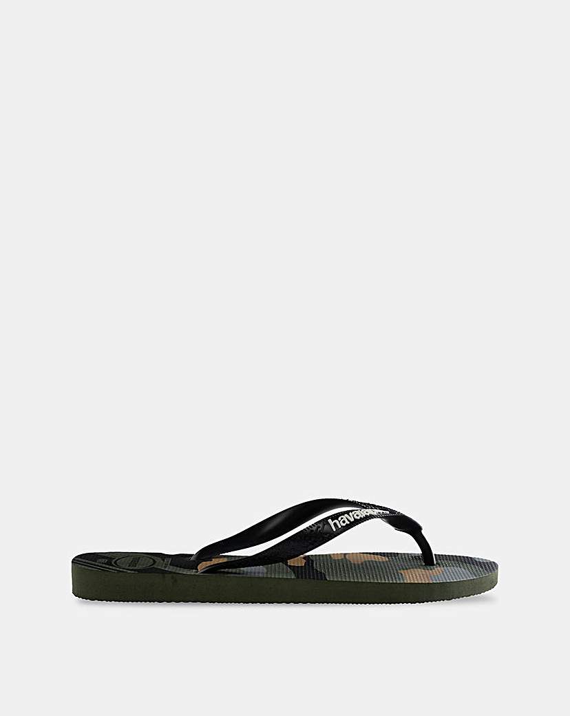 Havaianas Camo Logo Flip Flops - Green - Green Multicolour