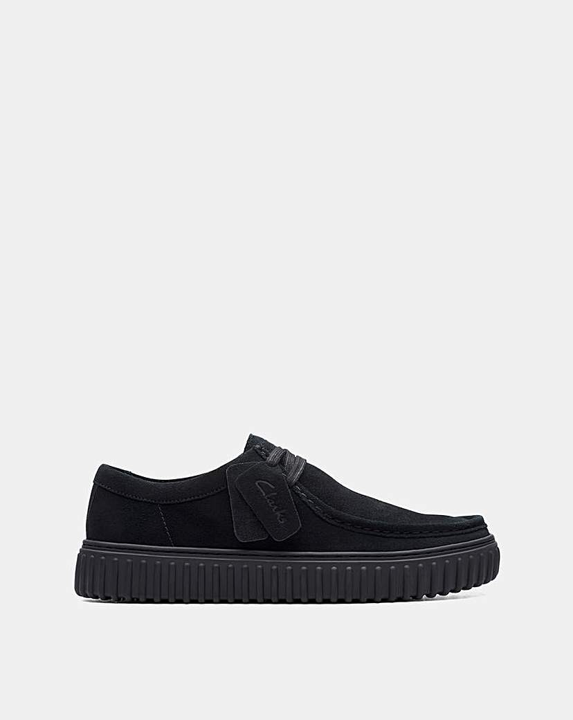 New In - Clarks Torhill Lo Suede Shoes - Black