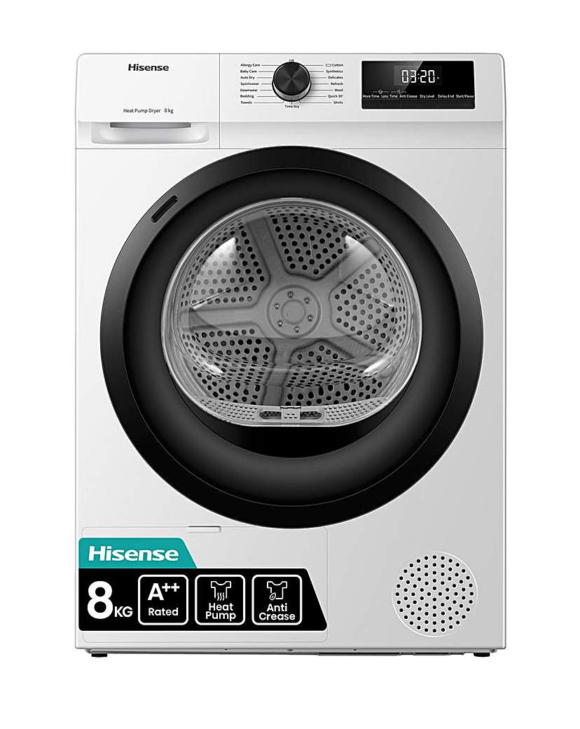 New In - Hisense DH1Q802BW2 8kg Tumble Dryer