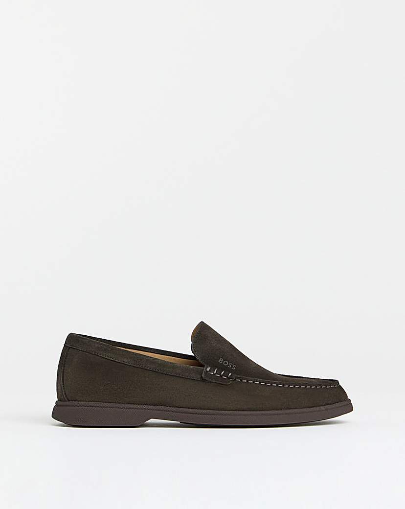 New In - Boss Sienne Suede Loafer - Dark Brown
