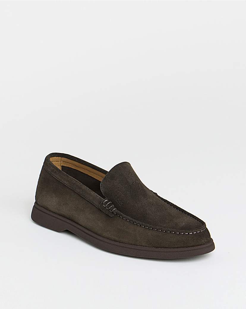 Boss Sienne Suede Loafer - Dark Brown