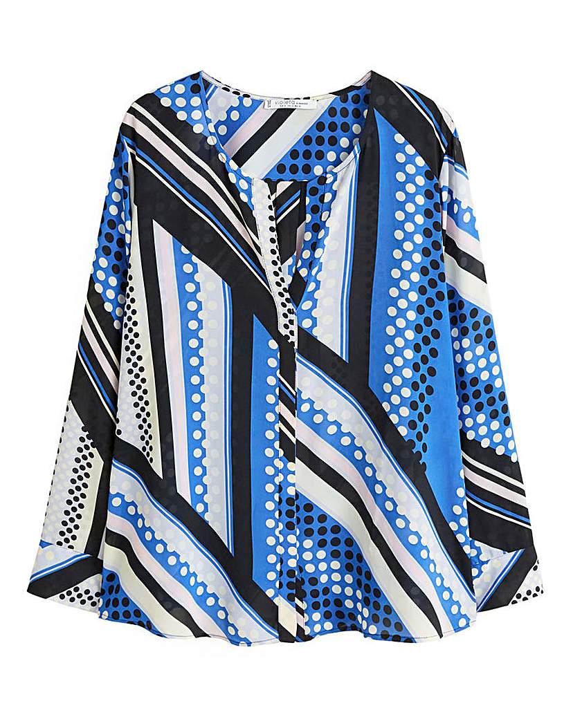 Image of Violeta By Mango Abstract Print Blouse