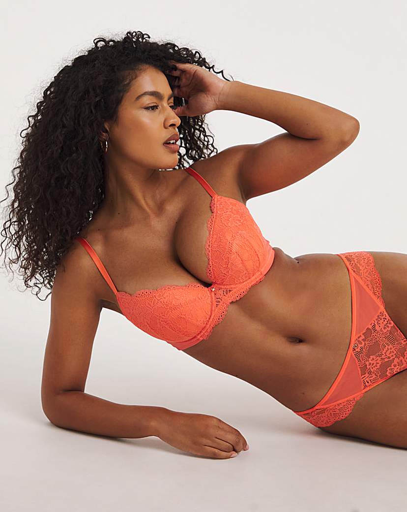 Ann Summers Sexy Lace Plunge Bra Coral
