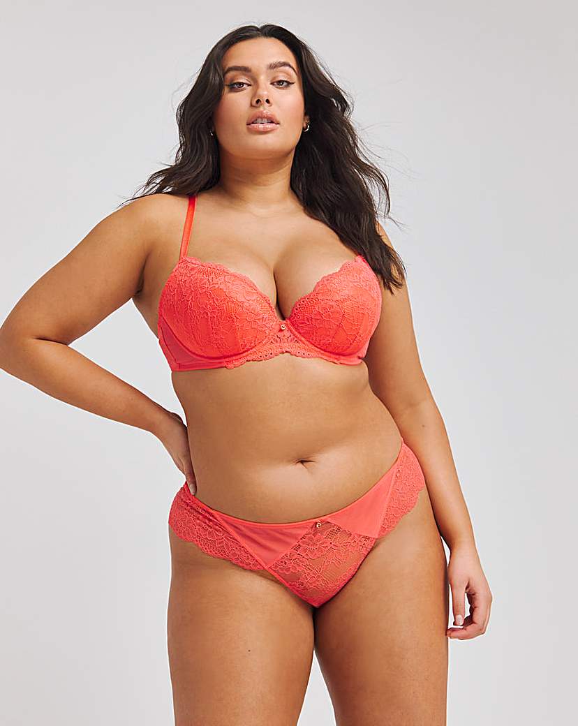 Ann Summers Sexy Lace Brazilian Coral