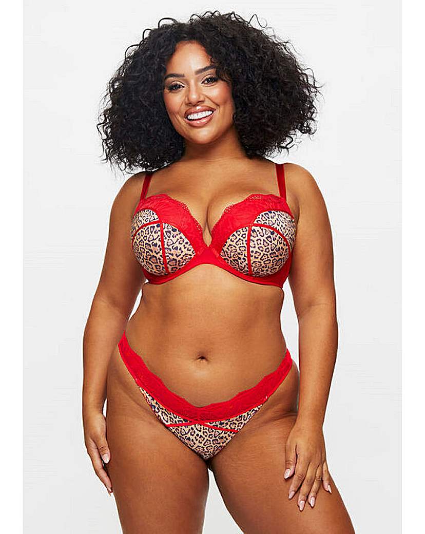 Ann Summers DD+ Instinctive Plunge Bra In Red | UK Size 42FF Women's