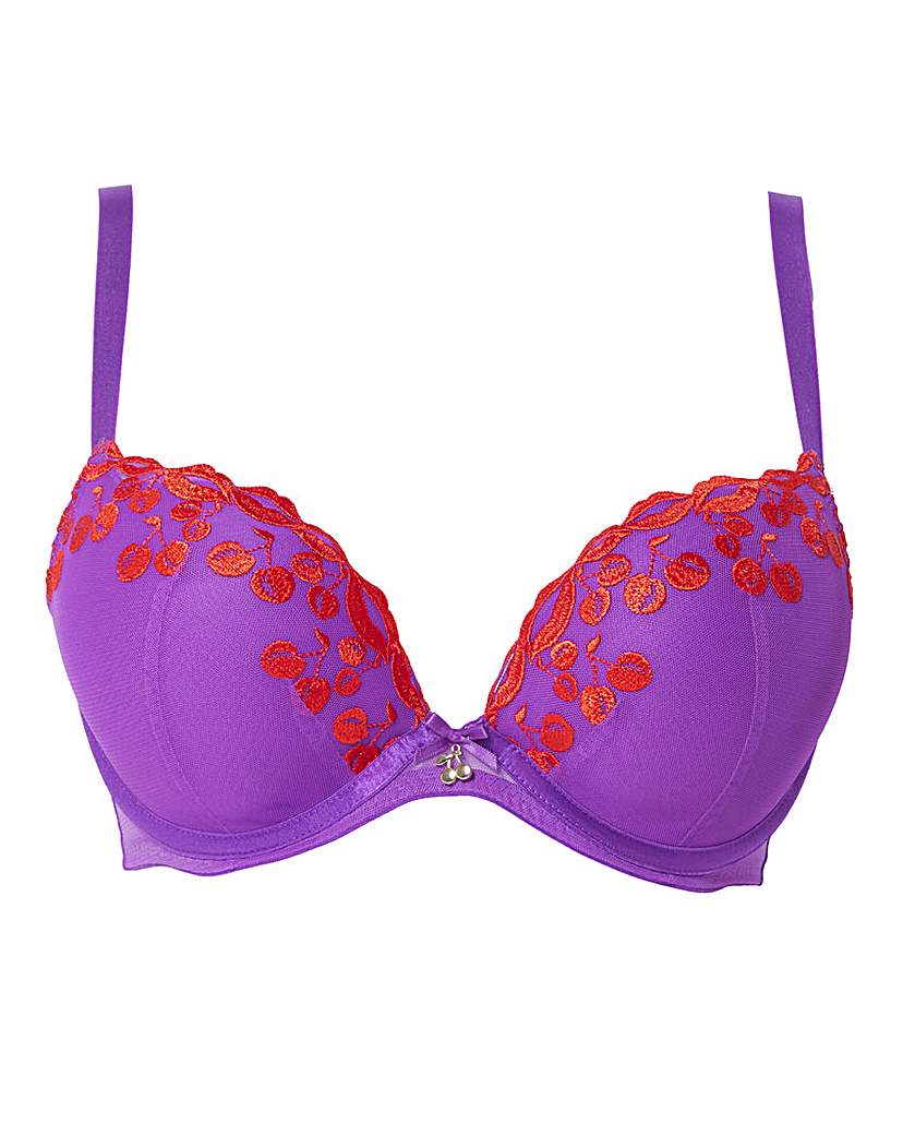 Ann Summers Bright Purple Cherry Kiss Plunge Bra - : 32E
