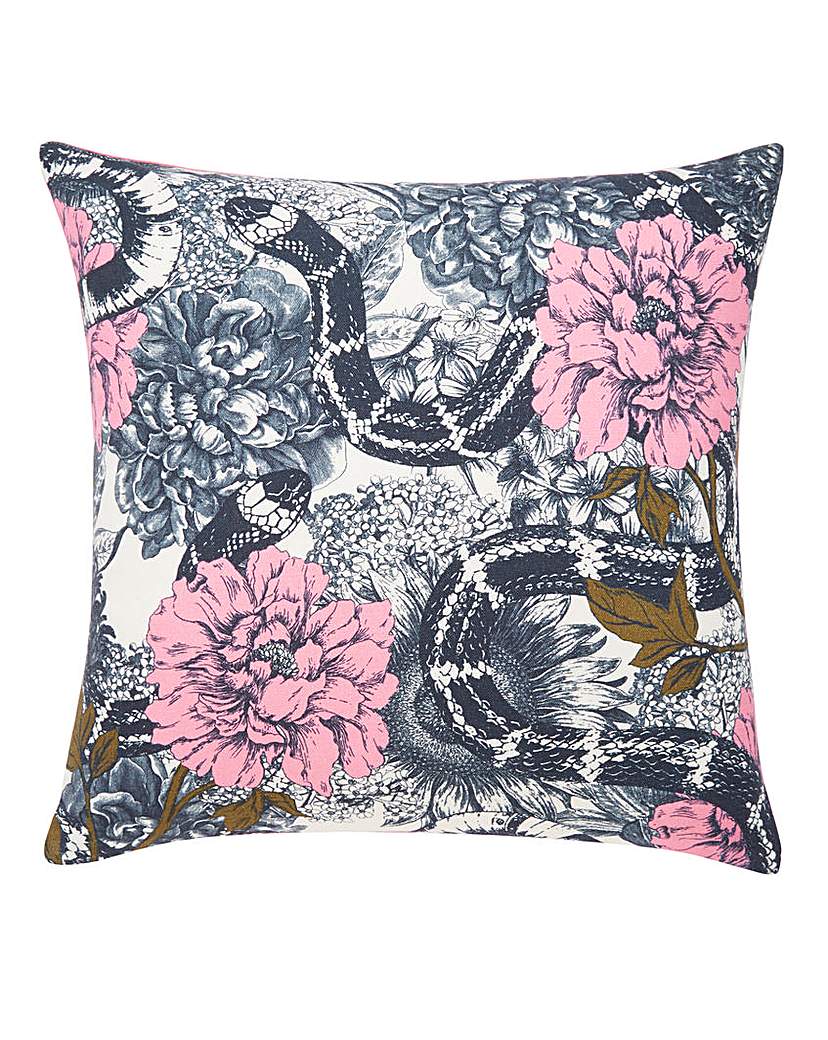 Floral Snake Cushion Cover