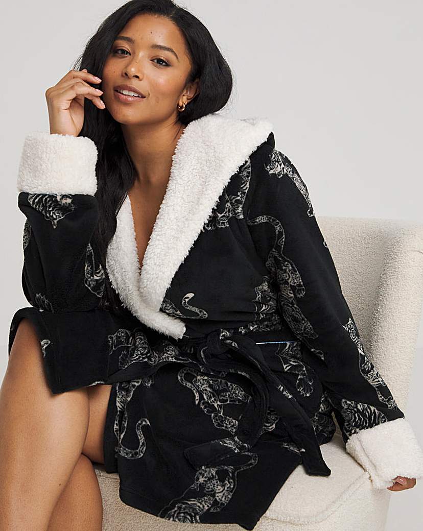 Chelsea Peers Fleece Tiger Print Robe