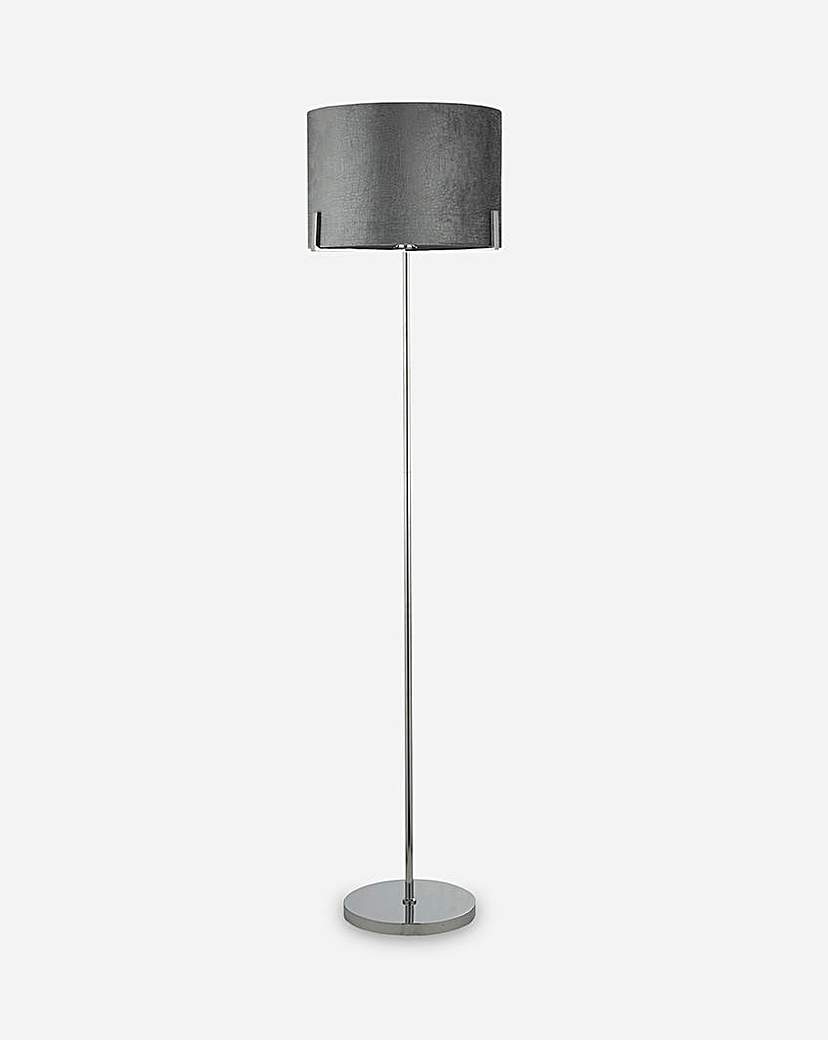 Harley Grey Velvet Floor Lamp