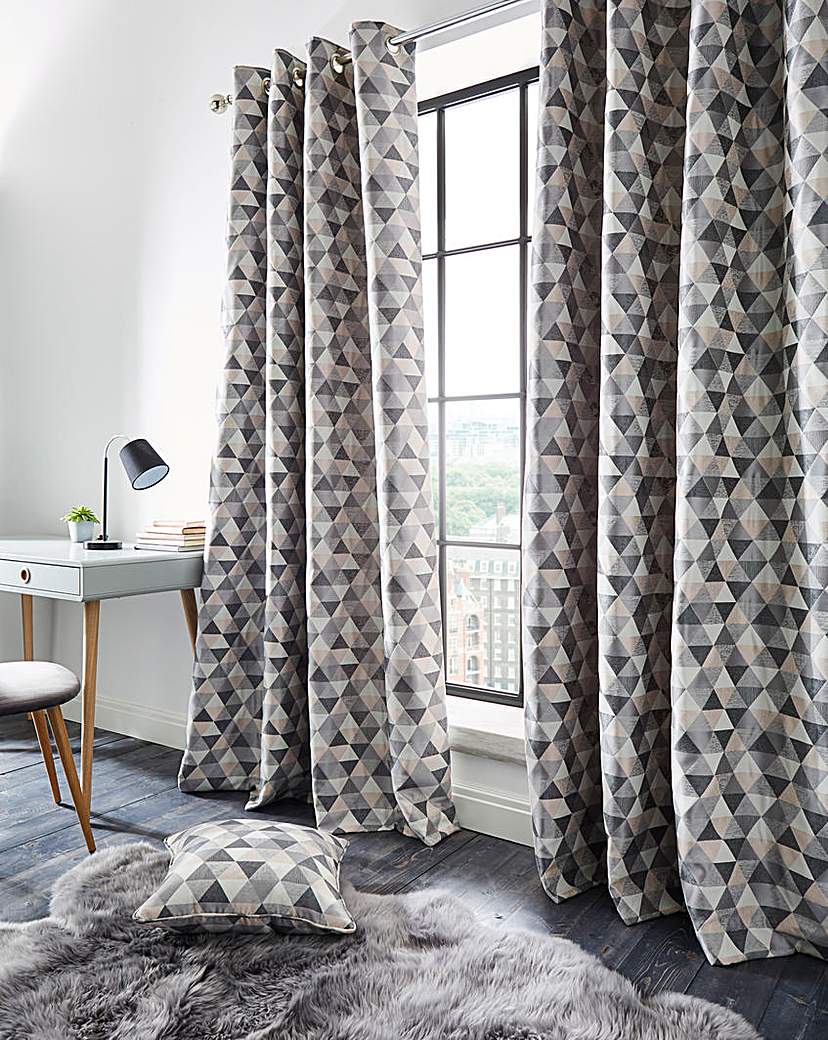 Zada Linear Jacquard Eyelet Curtains