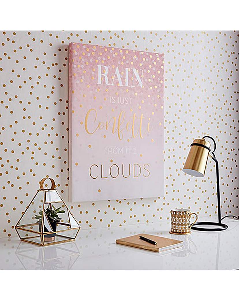 Confetti Typography Wall Art