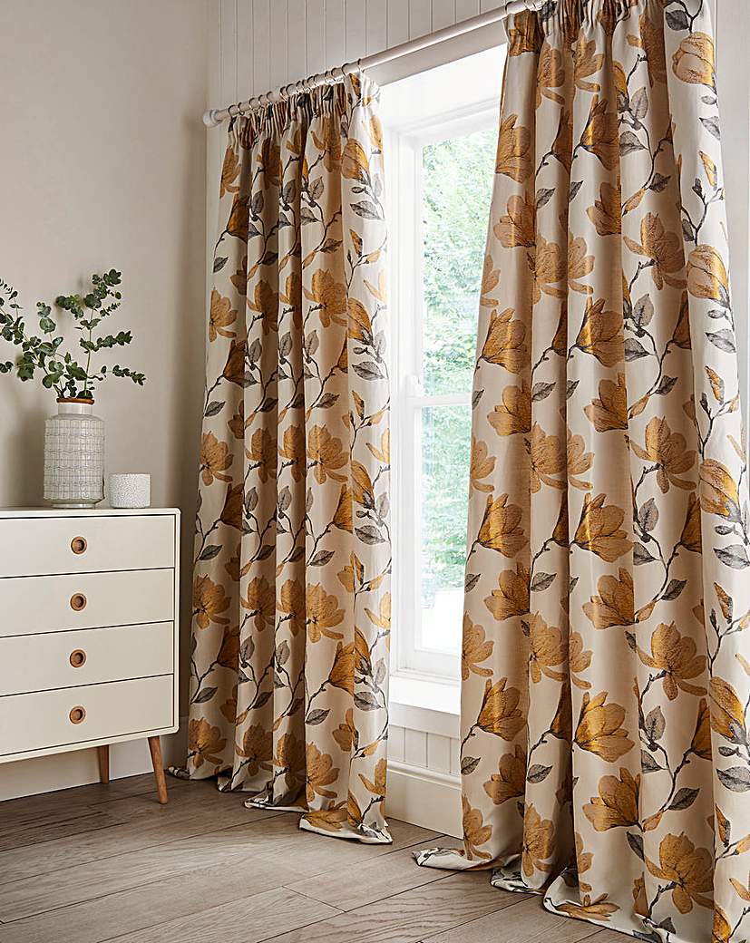 Ella Floral Jacquard Curtains